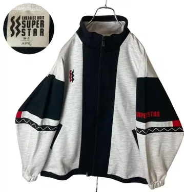 일본제 90s 구제 의류 미즈노 슈퍼스타 멀티 컬러 저지 트랙 자켓