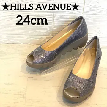 새상품급 HILLS AVENUE 통굽 웨지솔 24cm 글리터 별