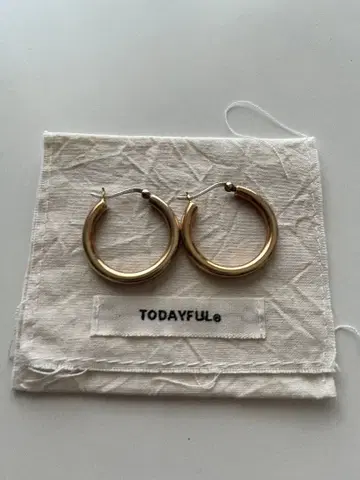 TODAYFUL 골드 후프 귀걸이