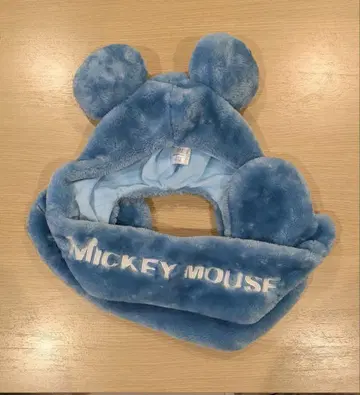 미키마우스 귀 달린 플리스 모자 파랑