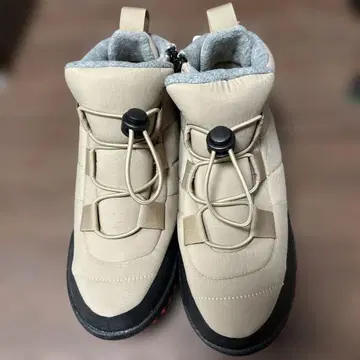 방수 베이지 부츠 지퍼 포함