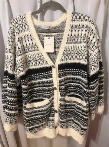 pageboy 페어아일 패턴 니트 가디건