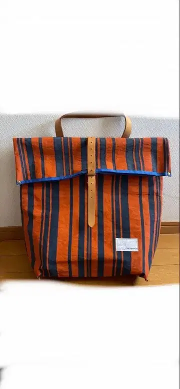 nanamica 토트백 스트라이프 오렌지