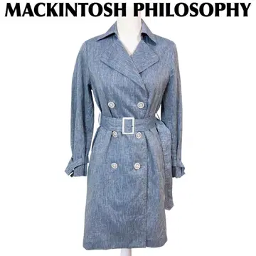MACKINTOSH PHILOSOPHY 린넨 트렌치코트 36 블루