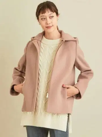 UNITED ARROWS 후드 & 노카라 숏코트 -2WAY