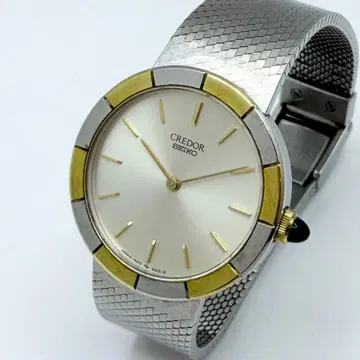 [ 작동 새 배터리 ] 세이코 크레도르 손목시계 쿼츠 1400-0010