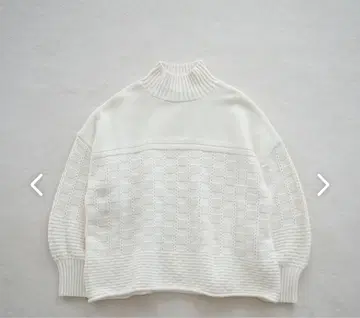 [ 겨울의 삶에 즐거움을 ] 바스켓 짜기 니트 에크루