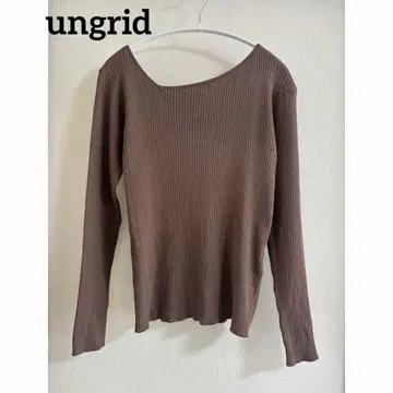 ungrid 롱 슬리브 티셔츠 브라운