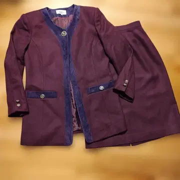 퍼플 자켓 스커트 셋업 9호 M