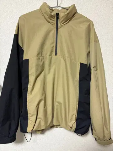 FAKIE STANCE 하프 지퍼 자켓 L 베이지 블랙