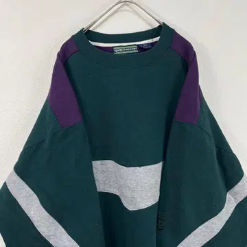 90s sports accent 패널 컬러 맨투맨 빈티지