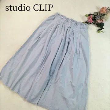 [스튜디오 클립] 여성용 와이드 팬츠 라이트 블루 프리 사이즈