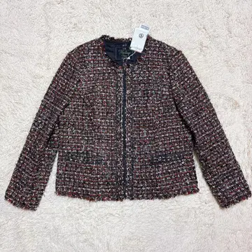 [ 새상품 ] 23구 헤리티지 트위드 노카라 자켓 실크 모헤어