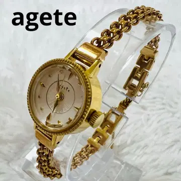 agete 아가트 손목시계 골드 체인 작동품 앤티크