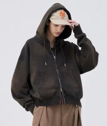 soerte 헤비 웨이트 더블 지퍼 후디