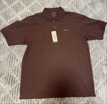 SHIMANO 브라운 피케 셔츠 택 포함 새상품