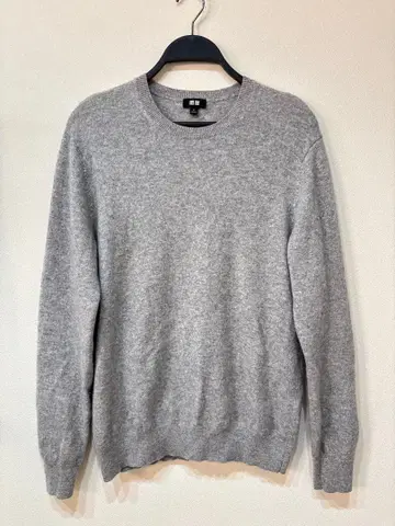 새상품급 유니클로 캐시미어 100% 니트 스웨터 크루넥 M 남성용
