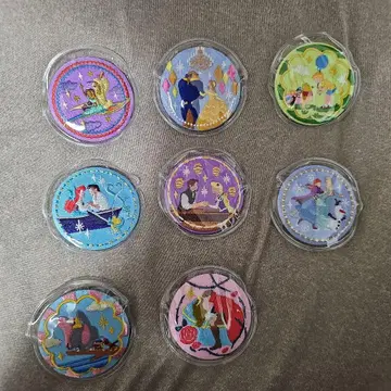 디즈니 자수 캔 배지 8개 세트