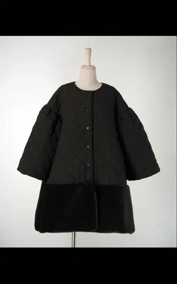 에코 퍼 헴 퀼팅 코트 HUIT bouquet 유이뜨 부케