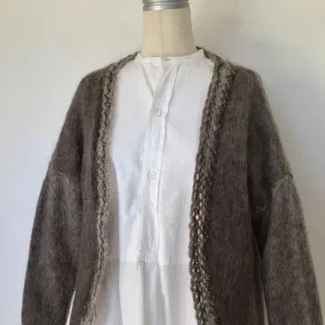 70s 80s 빈티지 모헤어 가디건 니트