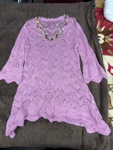 이타리야 연보라 레이스 튜닉 사이즈 11