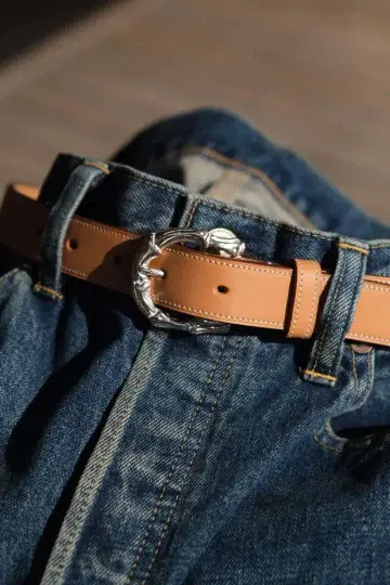 카키노하 별주 로자리아 프로덕트 가죽 벨트 실버 925 kakinoha