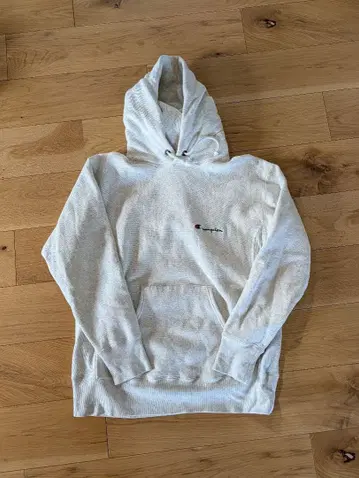 Champion 후드 부착 후드티 화이트 속기모
