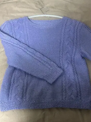 퍼플 니트 스웨터