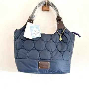 PLAYERS 네이비 2way 퀼팅 숄더 토트 백