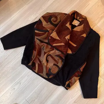 빈티지 리메이크 패치워크 자켓 브라운