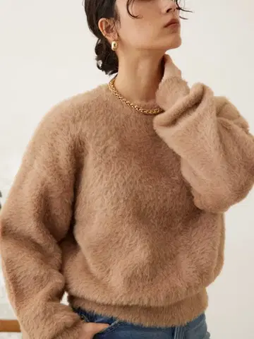 [ crie conforto ] 샤기 니트 풀오버