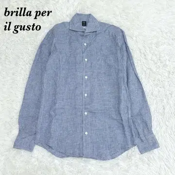 Brilla per il gusto 린넨 와이드 컬러 긴팔 셔츠 S