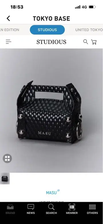 MASU LEATHER CAKE BAG 25AW