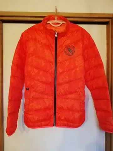 FILA 오렌지 다운 자켓 가벼운 야간 안전