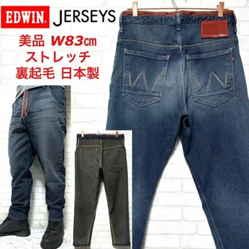 새상품급 EDWIN JERSEYS 가을/겨울 속기모 보온 스트레치 청바지