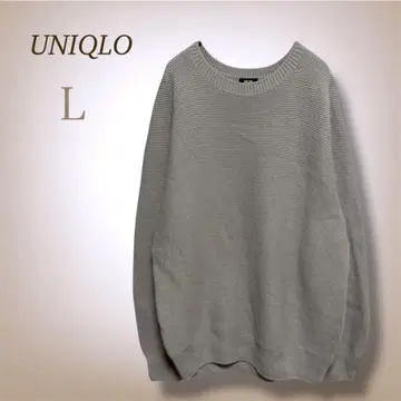 UNIQLO 유니클로 니트 스웨터 래글런 슬리브 긴팔 심플 L