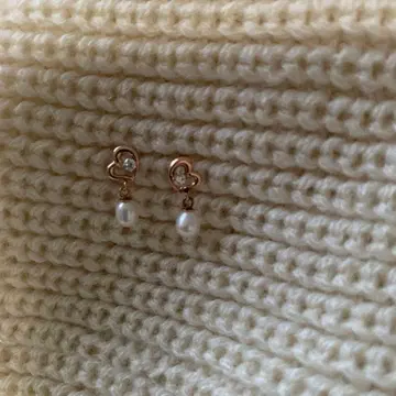 오픈 하트형 귀걸이 K10