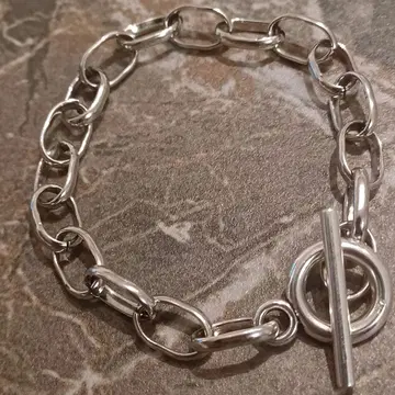 실버 925 체인 팔찌 남성용 여성용 순은 만텔