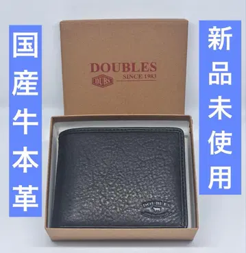 DOUBLES 블랙 접이식 지갑