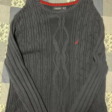 NAUTICA 케이블 니트 스웨터 XL 다크 그레이