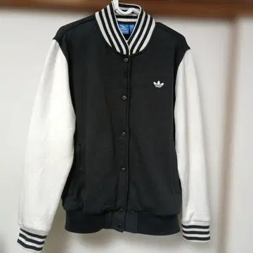 adidas 바시티 자켓 블랙/화이트