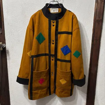 레어 몬드리안 마름모 미국 빈티지 의류 기하학 패턴 패치워크 자켓