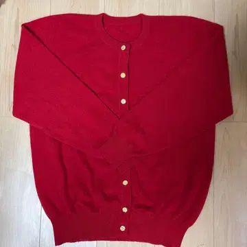캐시미어 100% 가디건 빨간색