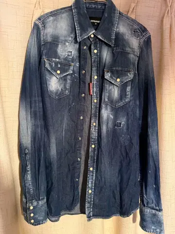 DSQUARED2 데미지 데님 셔츠