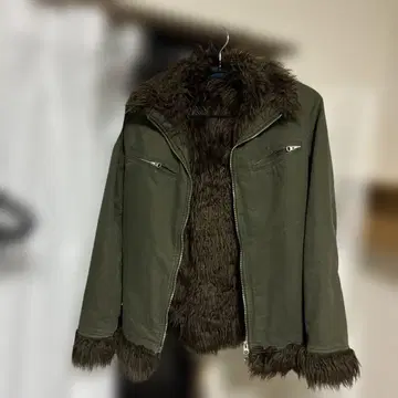 RAGEBLUE 올리브 그린 퍼 자켓 M