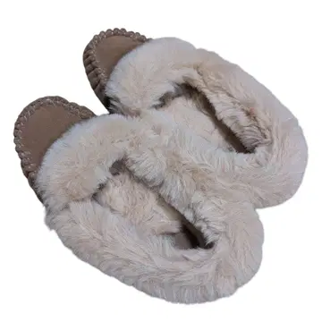 ROXY 베이지 퍼 모카신