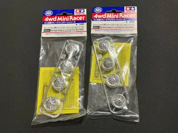 타미야 미니 사륜구동 로우하이트 타이어용 와이어 스포크 휠 (실버 도금)