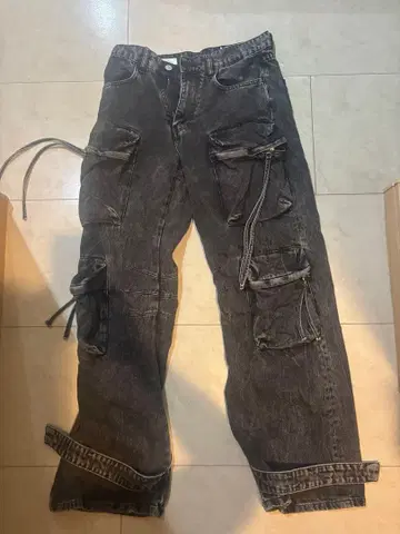 [레어] ZARA 유틸리티 포켓 카고 데님