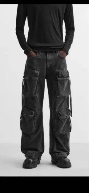 [레어] ZARA 유틸리티 포켓 카고 데님