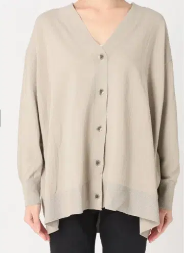 저널 스탠다드 하이 트위스트 코튼 판초 가디건 베이지